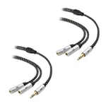 Cable Matters 2-Pack 3.5mm Headphone Splitter Cable (3.5mm Splitter) in Black