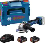 Vinkelslip Bosch GWS 18V-11 Professional; 125 mm; 18 V; 2x5,0 Ah batt. + L-Boxx 136