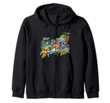 Crash Bandicoot Visit Wumpa Island Vacation Destination Logo Zip Hoodie