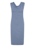 Lauren Ralph Lauren Cutout Jersey Off-The-Shoulder Dress Blå