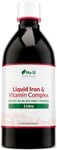 Liquid Iron Supplement 1 Litre | 50 Day's Supply | Fortified with Vitamins and 