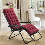 SWECOMZE Coussin pour chaise longue de jardin - Couleur unie - Rembourrage épais - Design antidérapant - Pour chaise longue - Violet