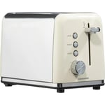Daewoo Kensington 2-Slice Toaster with Defrost Reheat& Cancel Function 810WCream