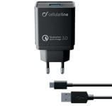 CellularLine 230V Qualcomm lader for Huawei USB-C hurtiglading