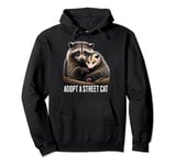 Adopt A Street Cat Shirt Funny Opossum Raccoon Skunk Vintage Pullover Hoodie