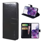 BaiFu Wallet Case for Moto G8 power Leather Wallet Card Flip Case with Magnetic Closure Cover Compatible with Moto G8 power-Black