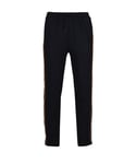 Fred Perry Mens Striped Tape Black Track Pants - Size 2XL