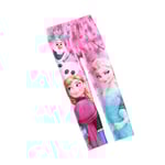 3-8 år Barn Flickor Frozen Elsa Anna Print Byxor med resår i midjan Pink 4-5 Years