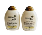 Set of 2 OGX Nourishing Coconut Milk Shampoo 385ml New