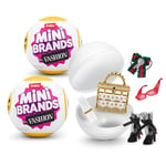 Mini Brands Fashion 2 Capsule by ZURU Real Miniature Fashion Brands Collectible Toy, 2 Capsules of 5 Mystery Miniature Brands for Girls, Teens, Adults and Collectors (2 Capsule)