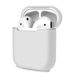 iSOUL AirPods Case, Airpod Case Cover Skins, Silicone Waterproof Case Shock Proof Protective Cover, Resistant Cover Case for Apple Air Pods 1, 2, iPhone X, XS, XR, XS MAX, 7 Plus, 8, 8 Plus - White