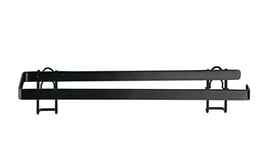 Wenko Gala Porte-rouleau de papier essuie-tout pour tous les rouleaux de cuisine, rangement à portée de main et à sec, acier plat revêtu par pulvérisation, noir, 30,5 x 7 x 1,5 cm