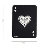 101 INC PVC Patch - Ace of Hearts (Färg: Svart)
