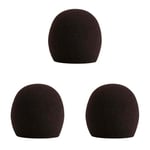 Shure A58WS-BLK Foam Windscreen for All Shure Ball Type Microphones, Black (Pack of 3)