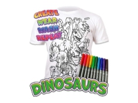 T-shirt 5-6 år dinosaurus m/10 tuscher ass.