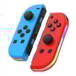 Trådlös Handkontroll Kompatibel med Nintendo Switch, OLED, Lite Gamepad Joystick (L/R) Ersättning med RGB Höger Blue Red