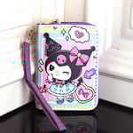 Kawaii Myntväska Kuromi Cartoon Anime e-tryck Bärbar Slim 9