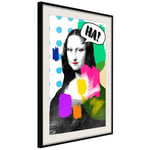 Plakat - Mona Lisa Pop-art - 40 x 60 cm - Sort ramme med passepartout