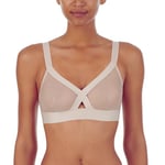 DKNY Women's Sheers Wirefree Softcup Bralette Bra, Cashmere, M