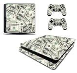 the grafix studio Money Notes Sticker/Skin PS4 slim/Sony Playstation 4 Slim Console & Remote controller stickers, pss3