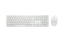 Dell Pro KM5221W - tangentbord och mus-sats - QWERTZ - tysk - vit