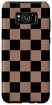 Galaxy S8+ Black and Brown Classic Checkered Big Checkerboard Case