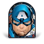 Grandi Giochi- Capitan America Marvel Avengers Captain Puzzle lenticulaire Vertical, avec 300 pièces incluses et boîte en métal avec Effet 3D-PUB01000, PUB01000