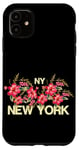 iPhone 11 Cute Floral New York City with Graphic Design Roses Flower Case