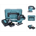 Makita - djv 184 RM1J Scie sauteuse pendulaire sans fil 18 v Brushless + 1x batterie 4,0 Ah + chargeur + Makpac