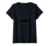 Womens Plane Spotter Apparel for Aircraft Enthusiast V-Neck T-Shirt