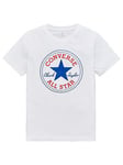 Converse Junior Boys Chuck Patch T-Shirt - White, White, Size M=10-12 Years