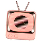 #N/A Retro FM Radio Vintage Bluetooth Speaker 900mAh Battery Capacity with Best Sound Effects and Lovely Apperance - Pink