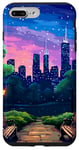 iPhone 7 Plus/8 Plus New York Evening Stars Retro 80s Pixel Art Case