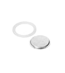 KAUFGUT 121584 Spare Part FILTERWithGASKET Silicone ORZI for Coffe Maker 2 Cups, Multi