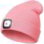 Mössa med LED-lampa USB - Rosa