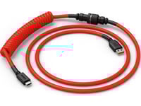 Glorious Glorious Gmmk Coiled Cable Crimson Red, Spiralkabel, Usb-C/Usb-A - Rot/Schwarz