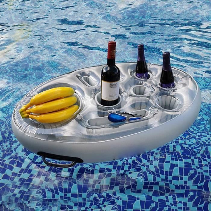 QIANAI Table Flottante pour Piscine, Table de Jeu Gonflable avec Porte Boisson, 100 cm Bar Flottant QIANAI Table Flottante pour Piscine, Table de Jeu Gonflable avec Porte Boisson, 100 cm Bar Flottant