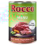 Rocco Menu 6 x 400 g - Nötkött med lamm, grönsaker & ris