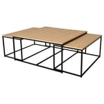SOFFBORD SET i metall, trämaterial 100/100/47 cm 