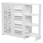White Storage Benches, 4 Tier Shoe Rack Wooden Shoe Cabinet Cupboard Storage Rack Organizer with Half Corner for Living Room Bedroom, 37×29.92×12.2 inch