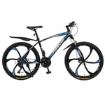 GASLIKE Adult 24 Inch Mountain Bike, Double Disc Brake City Road Bicycle, Trail High-Carbon Steel Snow Bikes, Mens Variable Speed Mountain Bicycles,C,21 speed
