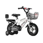 Kids Bike Girls And Boys With Training Wheels For Ages 2 To 12 Years, Toddlers Bikes (White/pink/red/black) (Color : 1, Size : 16in)