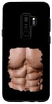 Coque pour Galaxy S9+ Fake Muscle Under Clothes Chest Six Pack Abs