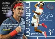 MOTIVATIONAL - Roger Federer #8 - motivation - tennis player world no1 - A3 poster - Quote Sign Poster Print Picture, SPORTS - Tennis poster