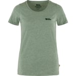 Fjällräven Womens Fjällräven Logo T-shirt (Grön (PATINA GREEN-MELANGE/614-999) X-small)