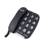 Benross 44570 Jumbo Big Button Home Landline Telephone for Elderly and Disabled/Black/Hands Free Function/Adjustable Volume/Number Memory and Redial Function/Desk or Wall Mountable