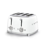 Smeg 50s Retro-Style 4 Slice Toaster in White