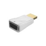 blanc - Convertisseur de câble HDMI vers VGA mâle vers femelle, adaptateur de conversion Jack 3.5mm Audio HD