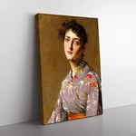 Big Box Art William Merritt Chase Lady in a Japanese Costume Canvas Wall Art Print Ready to Hang Picture, 76 x 50 cm (30 x 20 Inch), Multi-Coloured