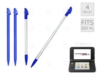 4 x Blue Stylus for Nintendo 3DS XL/LL Plastic Stylus Extendable Parts Pen